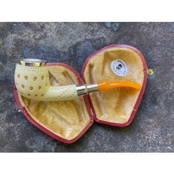 Pfeife Meerschaum Ahmet Gövem Army Stecker Half Bent