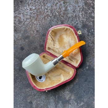 Pfeife Meerschaum Ahmet Gövem Army Stecker Half Bent