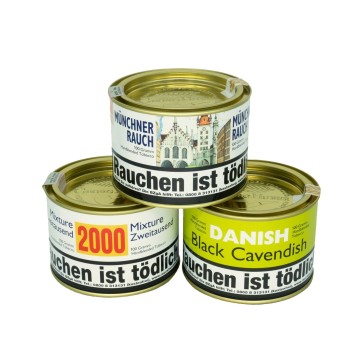 Pfeifentabak Probierpaket milde aromatische Mischungen