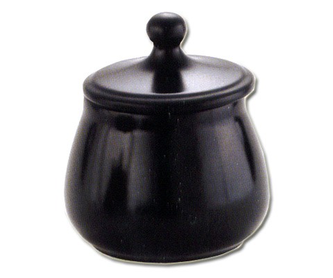 Tabaktopf Keramik schwarz