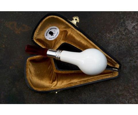 Pfeife Meerschaum Ahmet Gövem Billiard Sterling Applikation