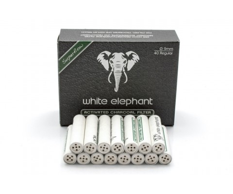 Aktivkohlefilter White Elephant 9mm 40 Stk.