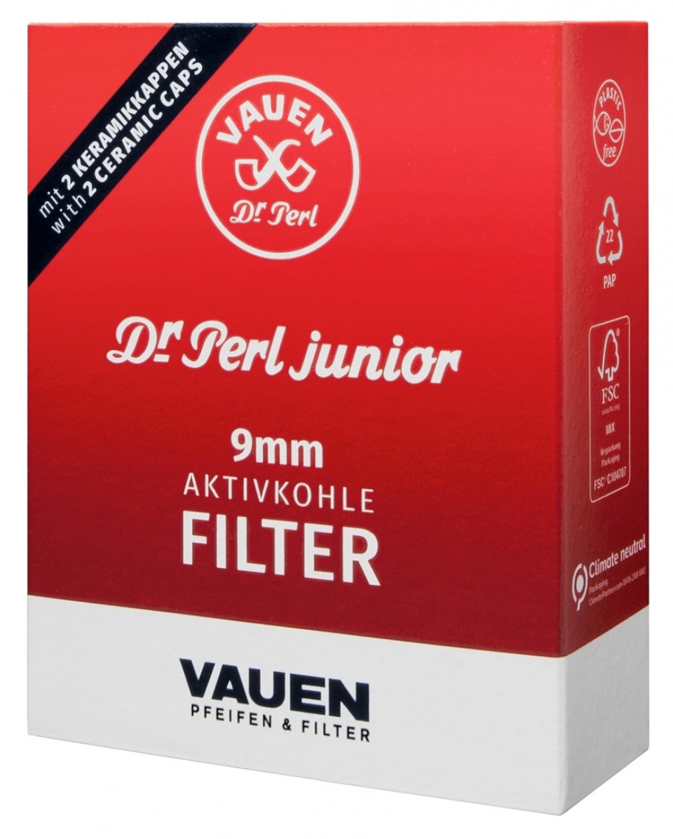 Perl Jubox Pfeifenfilter 9mm 40er Aktivkohlefilter Pfeife Tips Filter Vauen Dr 